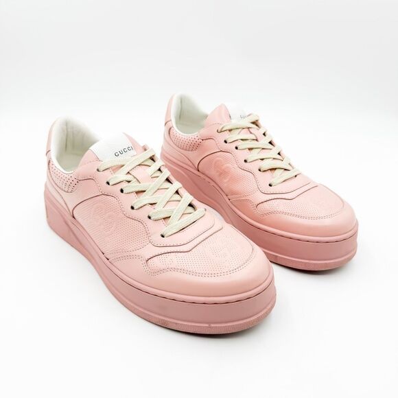 Gucci Shoes - Gucci Jumbo GG Pink Leather Platform Low Top Chunky Sneakers EU 40 US 10